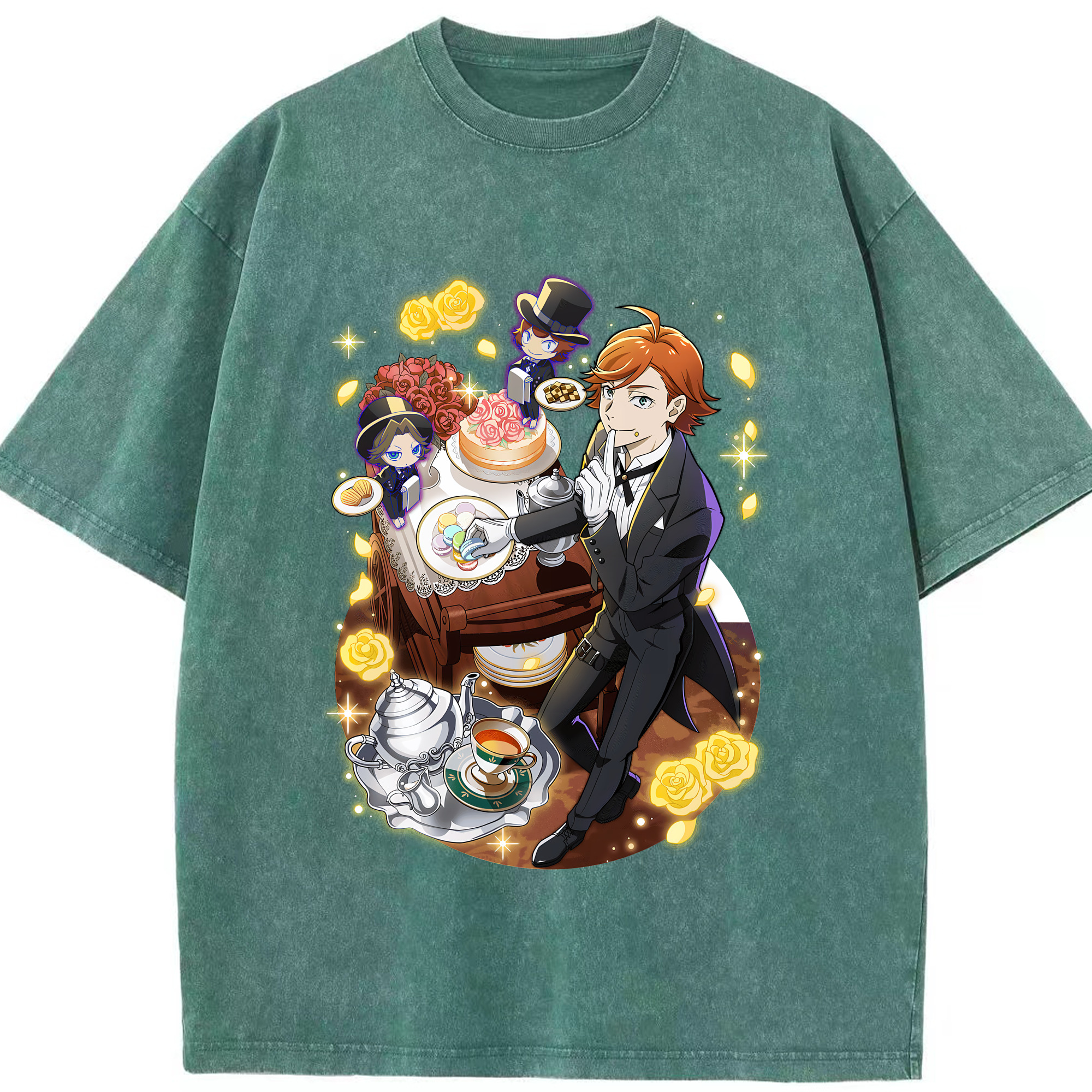 （画像用） 文豪ストレイドッグス Bungo Stray Dogs 綿100% ヴィンテージ風 半袖Tシャツ（フロントプリント）